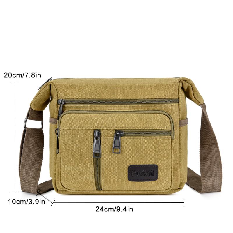 Men's Canvas Shoulder Bag Large Volume Portable Tool Kit