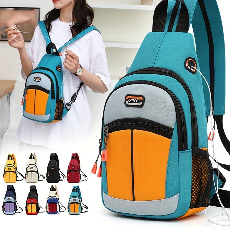 Waterproof Sling Bag Large Capacity Multifunctional Crossbody Chest Bag