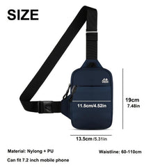 Men Shoulder Chest Bag Nylon Waterproof Outdoor Sport Running Cycling