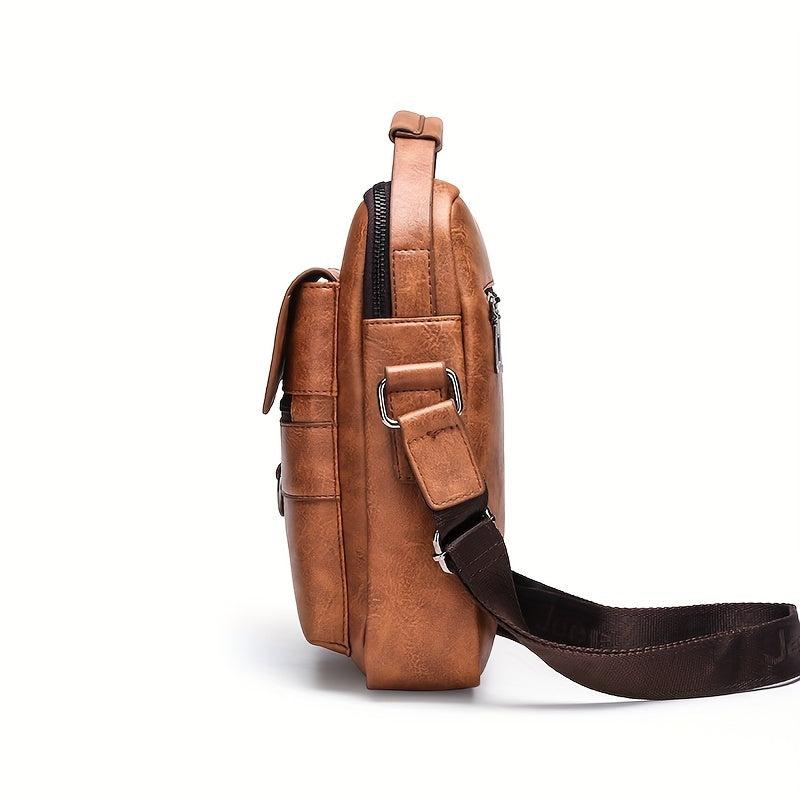 Men's Retro PU Leather Shoulder Bag Casual Handbag