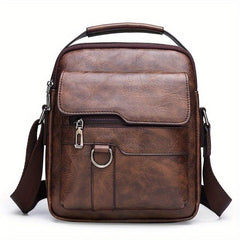 Men's Retro PU Leather Shoulder Bag Casual Handbag