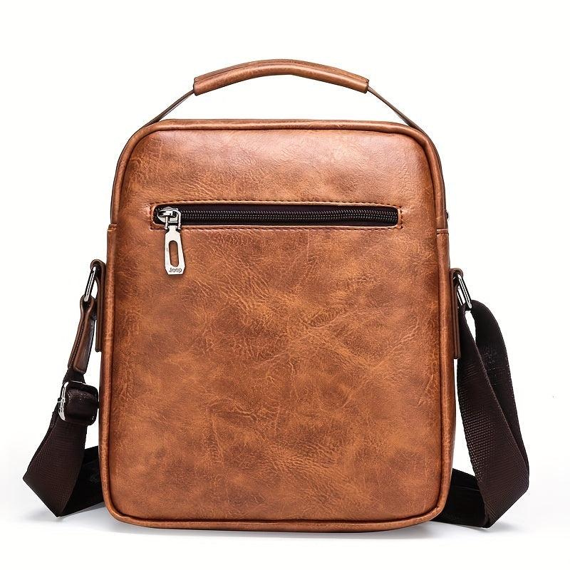 Men's Retro PU Leather Shoulder Bag Casual Handbag