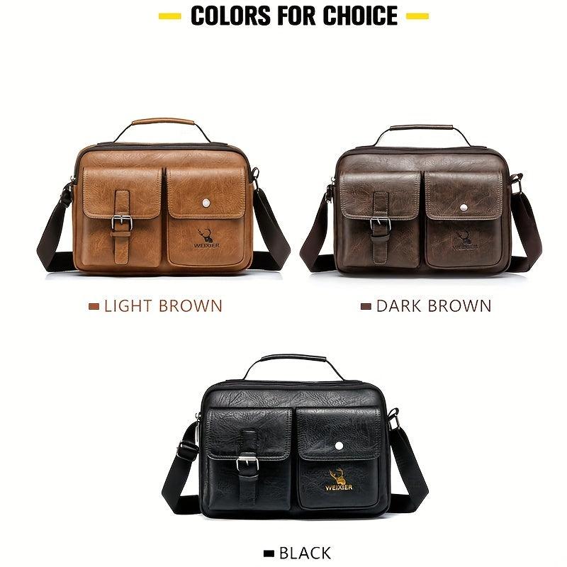 WEIXIER Shoulder Bag Men's Messenger Business Satchel Handy Shoulder Boys Casual