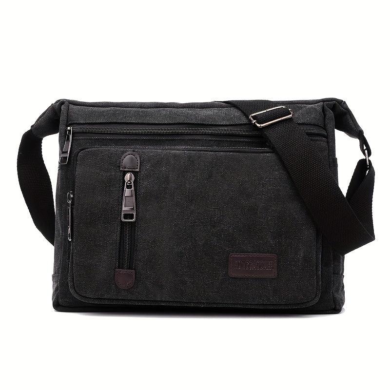 Men's Canvas Messenger Bag Thickened Material Single Shoulder Large Capacity Bag