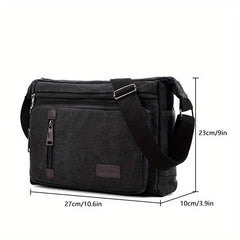 Men's Canvas Messenger Bag Thickened Material Single Shoulder Large Capacity Bag