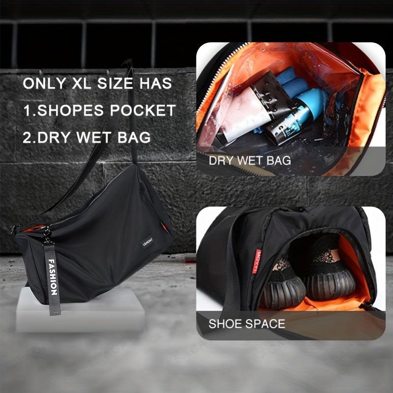 Waterproof Nylon Gym Bag Training Tote Large Capacity Sling Travel Backpack