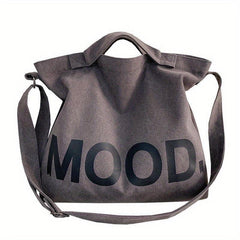 Men's Canvas Print Shoulder Messenger Bag Large Capacity