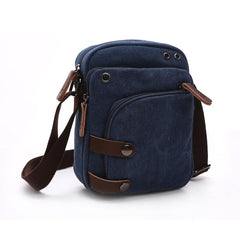 Men's Classic Solid Canvas Shoulder Bag