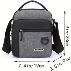 Men's Casual Square Shoulder Bag Canvas Crossbody Bag