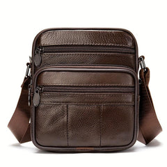 Men's First Layer Cowhide Crossbody Bag Business Leather Shoulder Bag