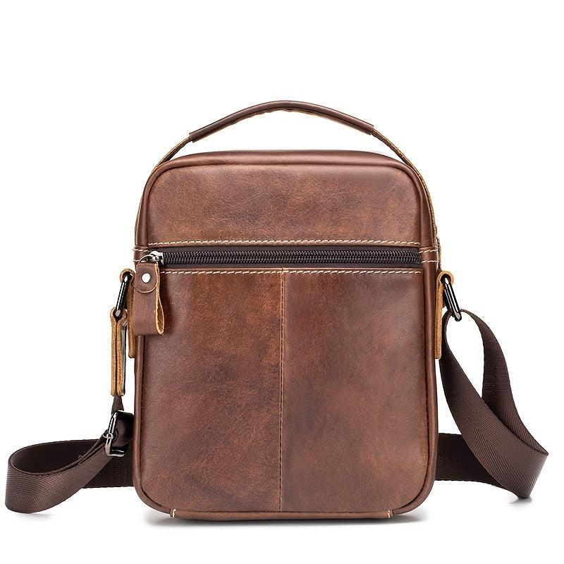 Men's Leather Shoulder Crossbody Bag