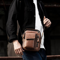 Men's Leather Shoulder Crossbody Bag