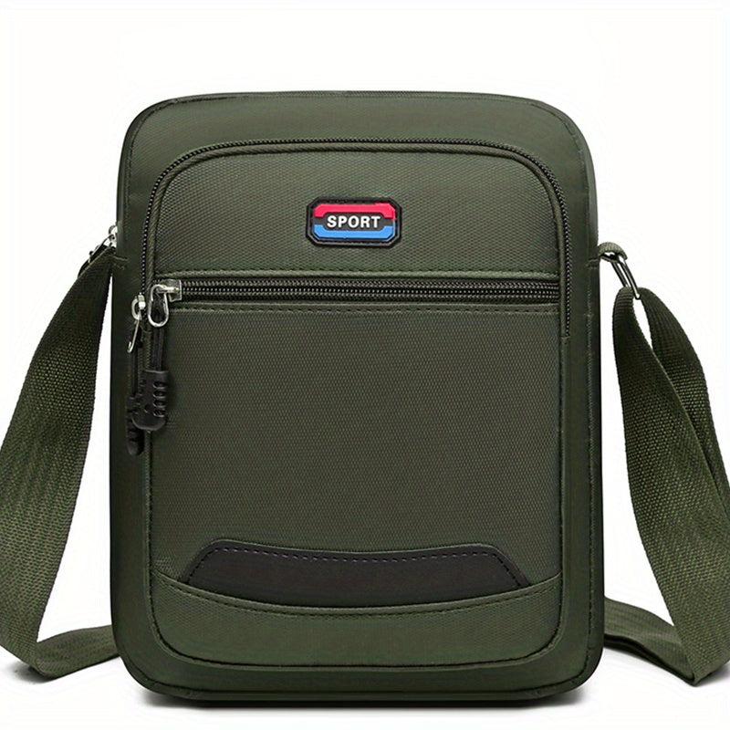 Men's Casual Crossbody Bag Waterproof Handbag Large Capacity Shoulder Bag