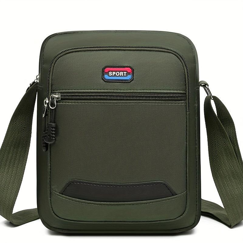 Men's Casual Crossbody Bag Waterproof Handbag Large Capacity Shoulder Bag