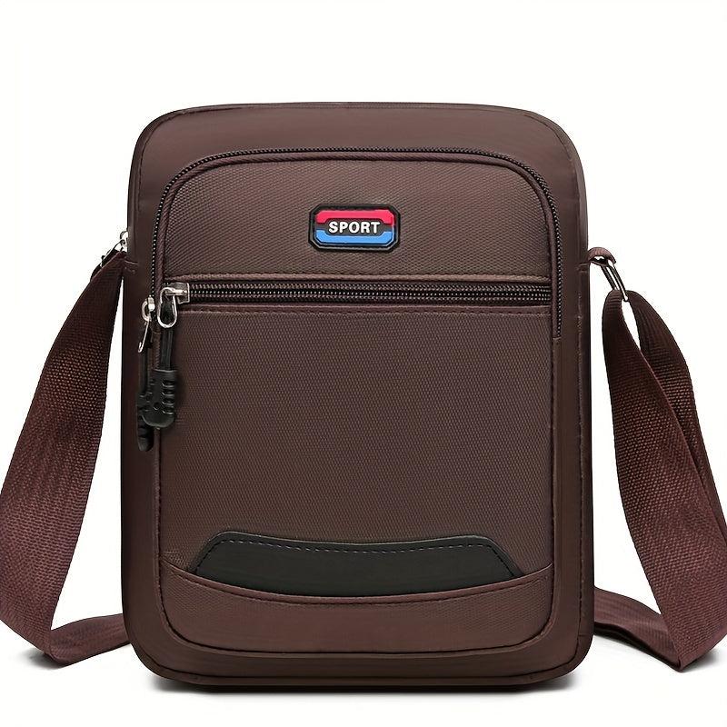 Men's Casual Crossbody Bag Waterproof Handbag Large Capacity Shoulder Bag