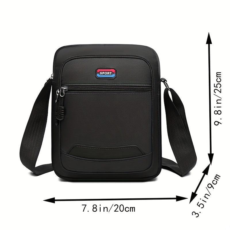 Men's Casual Crossbody Bag Waterproof Handbag Large Capacity Shoulder Bag