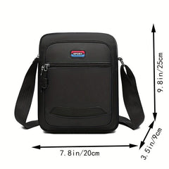 Men's Casual Crossbody Bag Waterproof Handbag Large Capacity Shoulder Bag