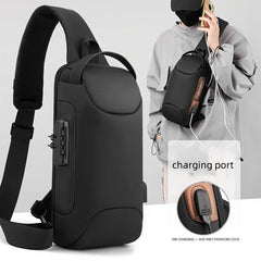 Anti Theft Crossbody Bag Waterproof Shoulder Backpack USB Charging Port