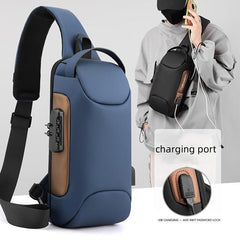 Anti Theft Crossbody Bag Waterproof Shoulder Backpack USB Charging Port