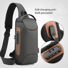 Anti Theft Crossbody Bag Waterproof Shoulder Backpack USB Charging Port