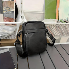 Men's PU Leather Square Crossbody Bag