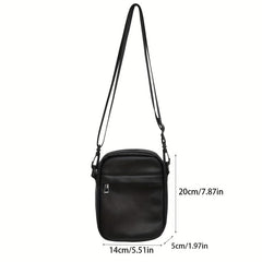 Men's PU Leather Square Crossbody Bag