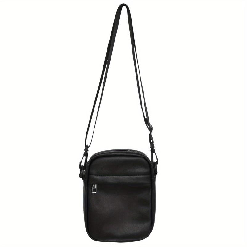 Men's PU Leather Square Crossbody Bag