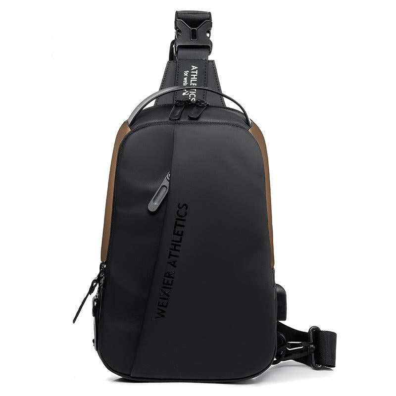 WEIXIER Chest Bag Men's Large capacity Shoulder Bag Light Messenger Bag