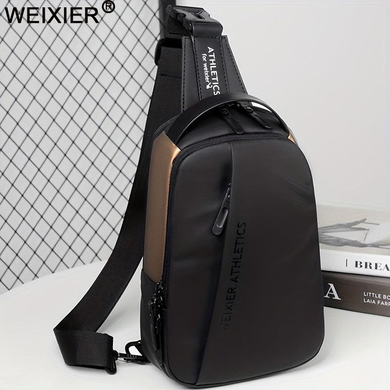 WEIXIER Chest Bag Men's Large capacity Shoulder Bag Light Messenger Bag