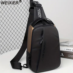 WEIXIER Chest Bag Men's Large capacity Shoulder Bag Light Messenger Bag