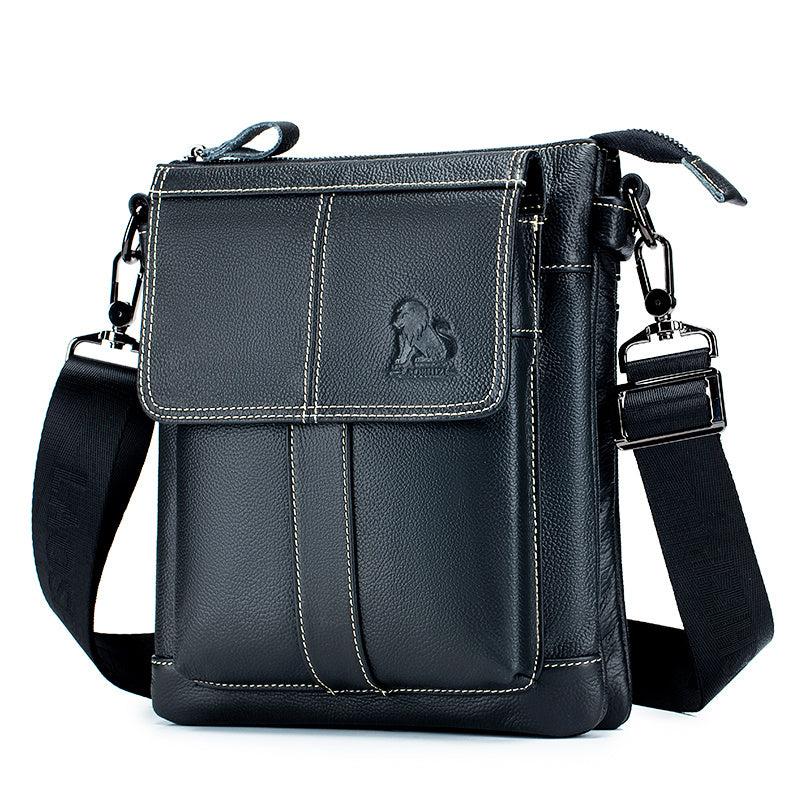 Men's Leather Messenger Bag Retro Large Capacity Shoulder Bag