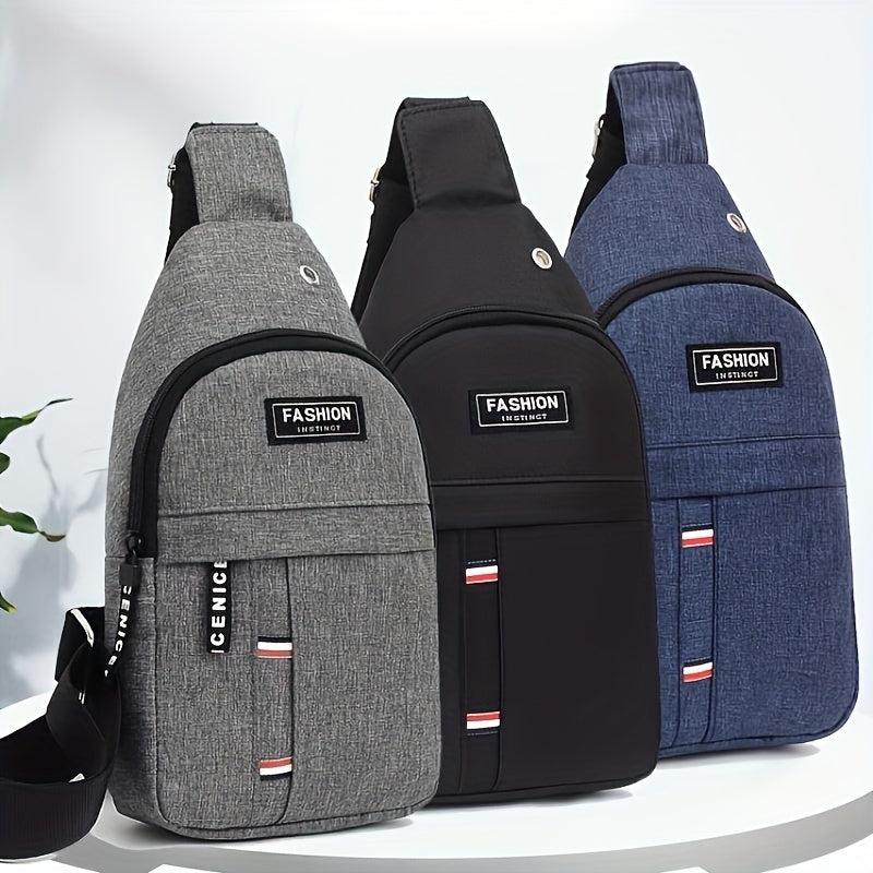 Men's Adjustable Straps Chest Bag Outdoor Sports Crossbody Bag