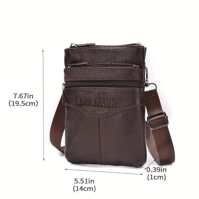 Men's Top Cowhide Waist Bag Business Casual Crossbody