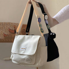 Men's Canvas Messenger Bag Large Capacity Shoulder Crossbody Bags