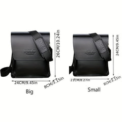 Men's Leather Crossbody Bag Vertical Shoulder Bag Briefcase