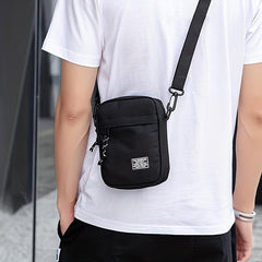 Men's Square Crossbody Bag Oxford Cloth Shoulder Bag