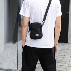 Men's Square Crossbody Bag Oxford Cloth Shoulder Bag