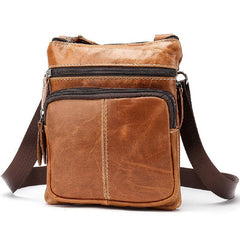 Men's Vintage Leather Messenger Bag Crossbody Briefcase