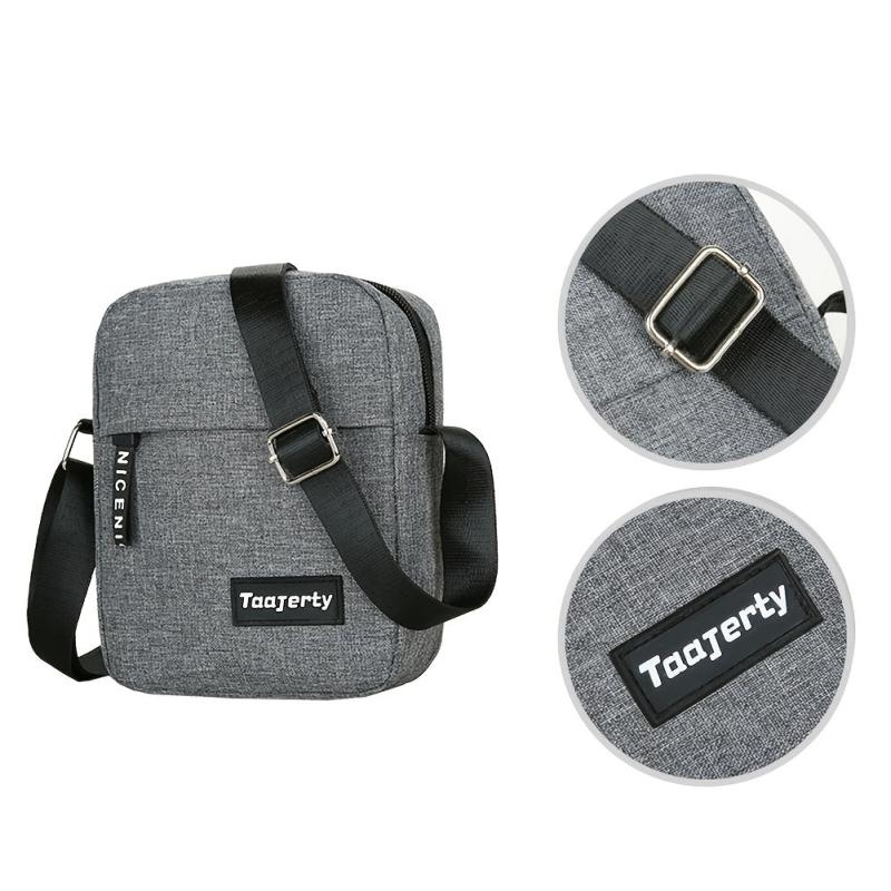 Men Shoulder Bags Zipper Patchwork Solid Large Capacity Messenger Bags
