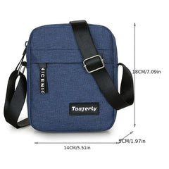 Men Shoulder Bags Zipper Patchwork Solid Large Capacity Messenger Bags