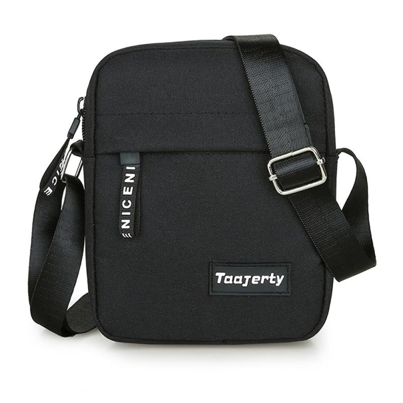 Men Shoulder Bags Zipper Patchwork Solid Large Capacity Messenger Bags