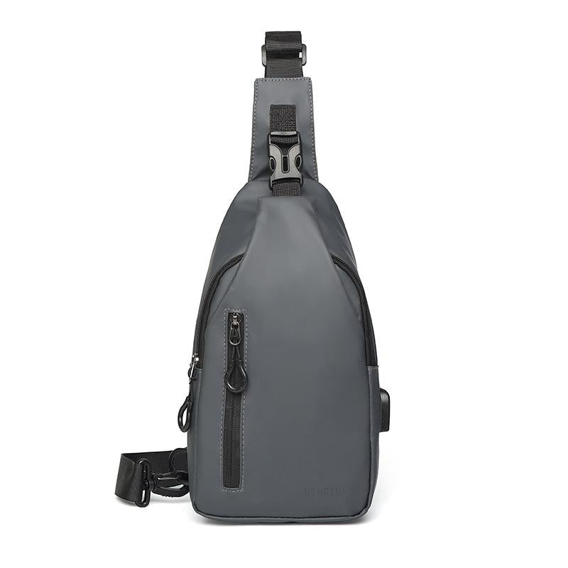 Sling Bag Shoulder Backpack Chest Bags Crossbody Daypack with USB Cable