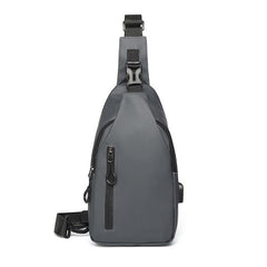 Sling Bag Shoulder Backpack Chest Bags Crossbody Daypack with USB Cable