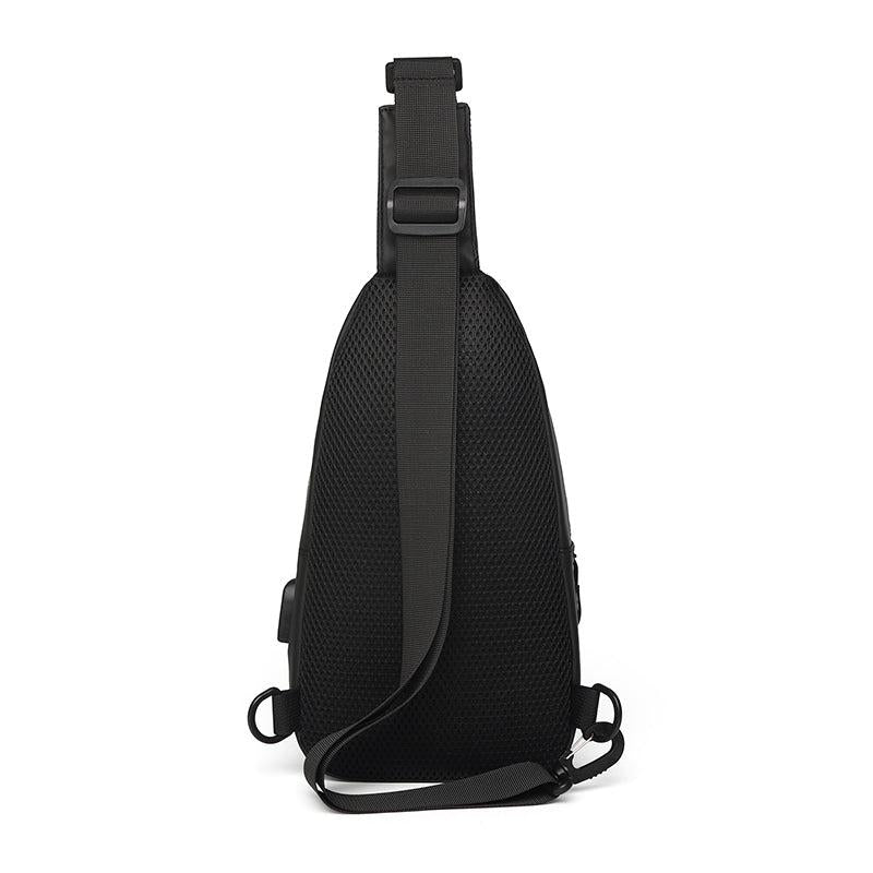 Sling Bag Shoulder Backpack Chest Bags Crossbody Daypack with USB Cable