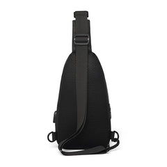 Sling Bag Shoulder Backpack Chest Bags Crossbody Daypack with USB Cable