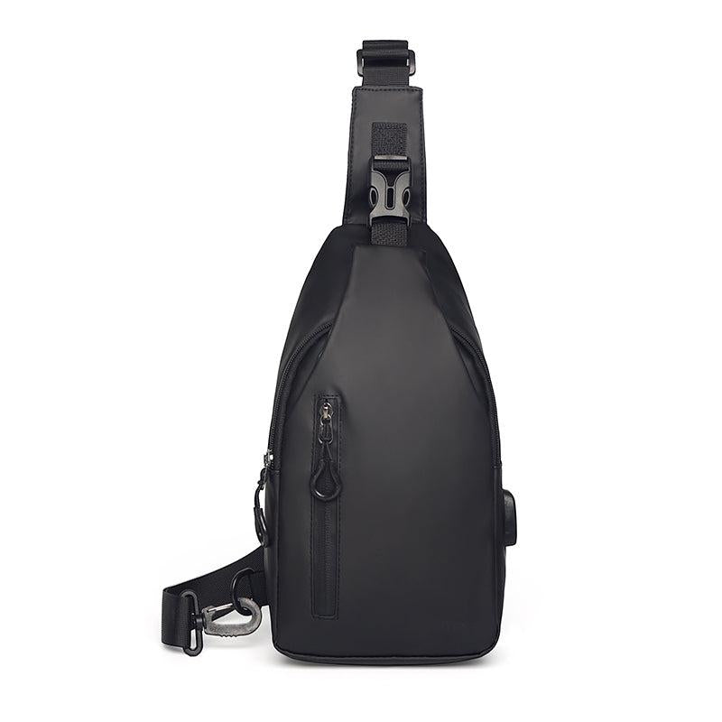 Sling Bag Shoulder Backpack Chest Bags Crossbody Daypack with USB Cable