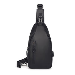 Sling Bag Shoulder Backpack Chest Bags Crossbody Daypack with USB Cable