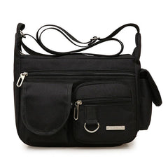 Men's Waterproof Crossbody Bag Canvas Chest Bag Multifunctional Shoulder Bag