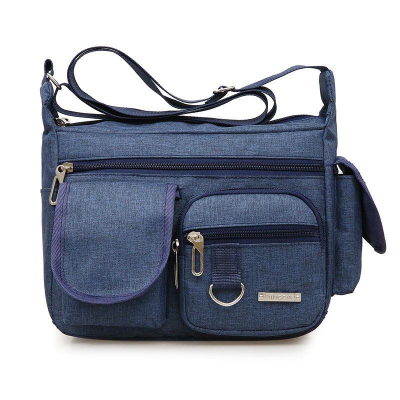 Men's Waterproof Crossbody Bag Canvas Chest Bag Multifunctional Shoulder Bag