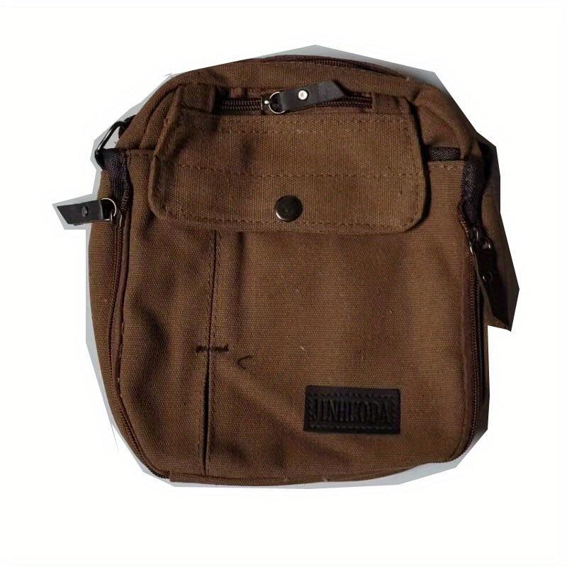 Men's Canvas Messenger Bag Casual Shoulder Bag Chest Bag Travel Portable
